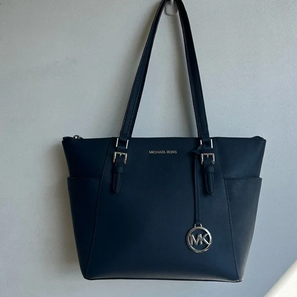 Michael Kors Dark Blue Tote Bag - Picture 4 of 13